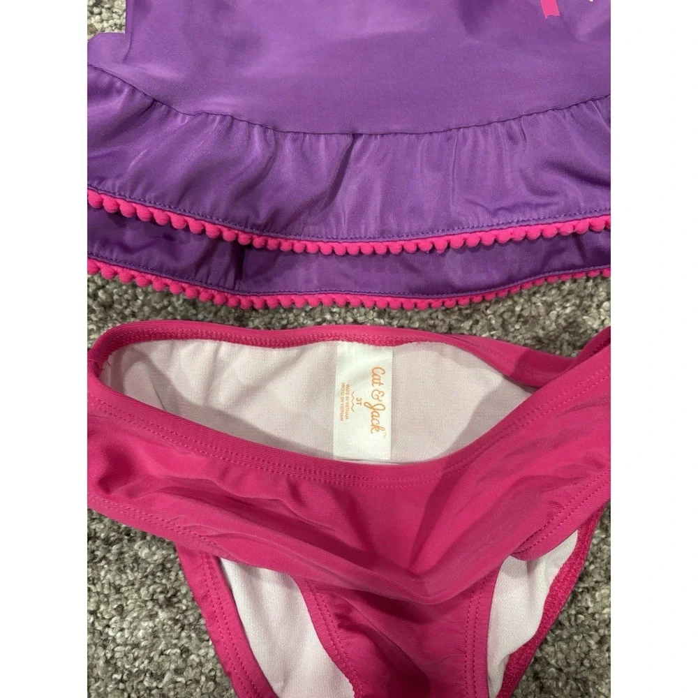 Set Of 2 Swimsuits: Mudpie Reversible Swimsuit And Cat &‎ Jack Sz 3